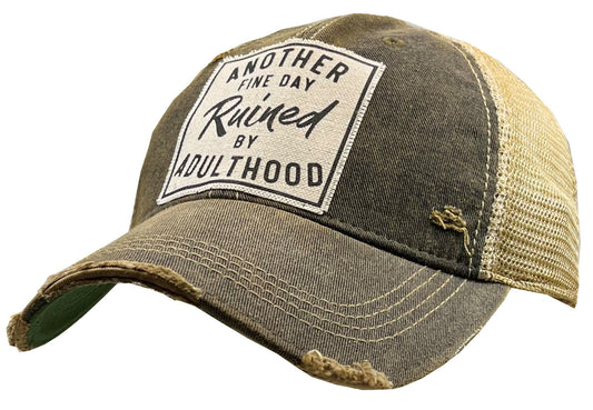 4-Pack Vintage Washed Cotton Trucker Hats - Adjustable Mesh Back Baseball Caps (4 Colors)
