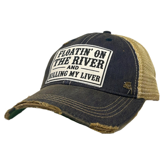 Floatin' On The River and Killing... Distressed Trucker Cap