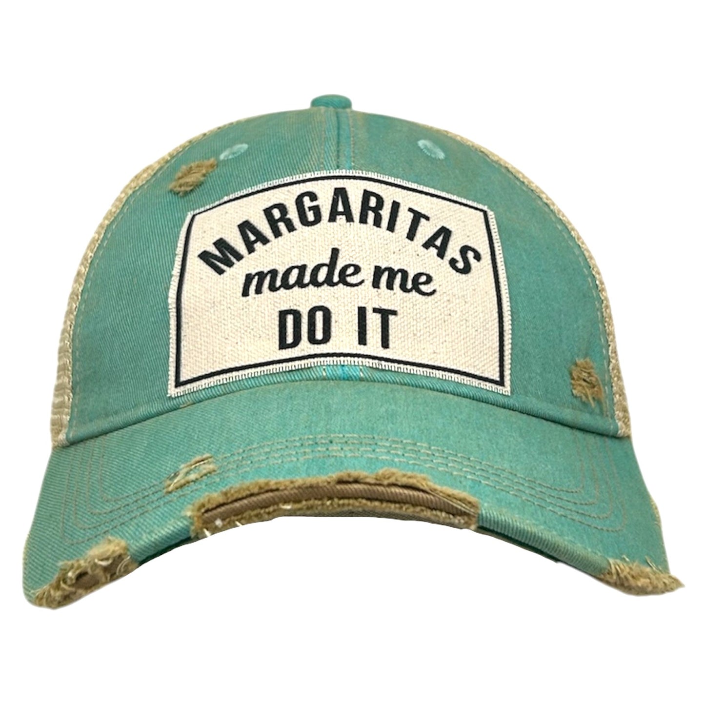 Margaritas Made Me Do It Distressed Trucker Cap
