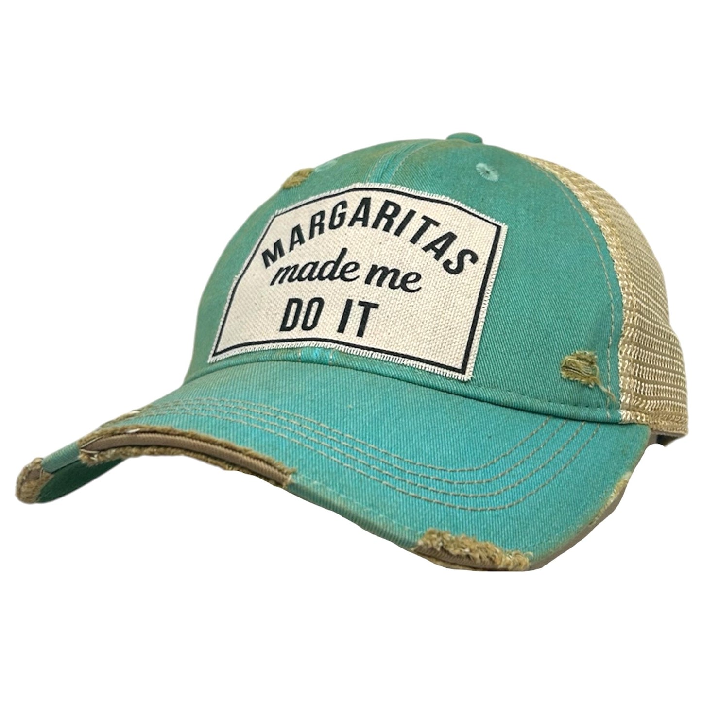Margaritas Made Me Do It Distressed Trucker Cap