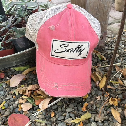 "Salty" Distressed Trucker Cap