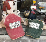 "Santa's Girl" Distressed Trucker Cap