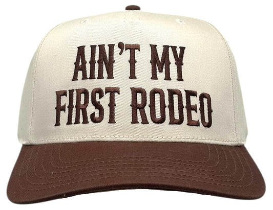 "Ain't My First Rodeo" Brown Two Tone Five Panel Cap