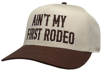 "Ain't My First Rodeo" Brown Two Tone Five Panel Cap