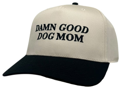 "Damn Good Dog Mom" Black Two Tone Five Panel Cap