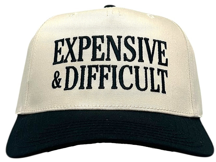 "Expensive & Difficult" Black Two Tone Five Panel Cap