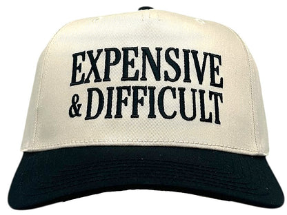 "Expensive & Difficult" Black Two Tone Five Panel Cap