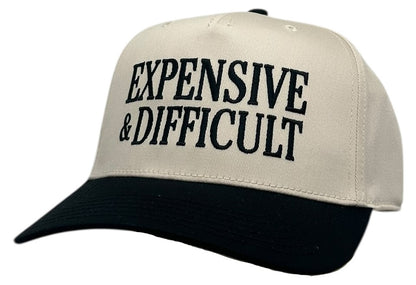 "Expensive & Difficult" Black Two Tone Five Panel Cap