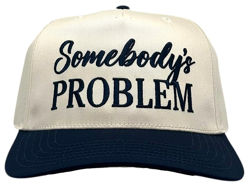 "Somebody's Problem" Navy blue Two Tone Five Panel Cap