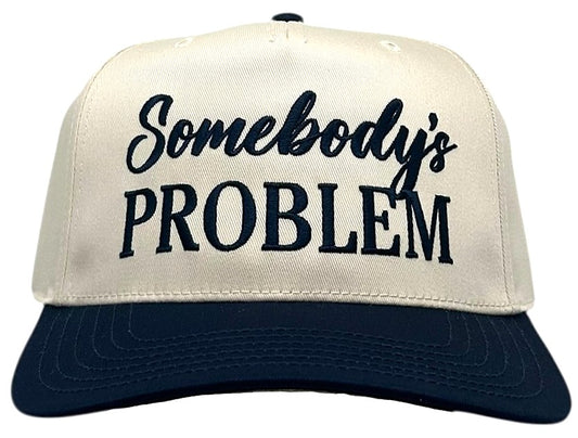 "Somebody's Problem" Navy blue Two Tone Five Panel Cap