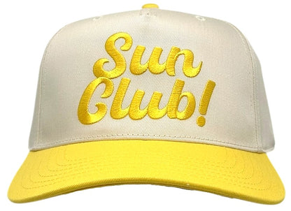 "Sun Club! " Yellow Two Tone Five Panel Cap