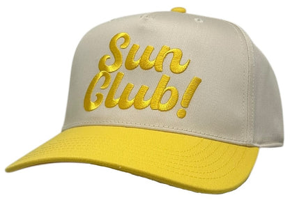 "Sun Club! " Yellow Two Tone Five Panel Cap