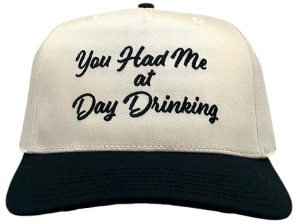 "You Had Me at Day Drinking" Black Two Tone Five Panel Cap