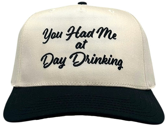 "You Had Me at Day Drinking" Black Two Tone Five Panel Cap