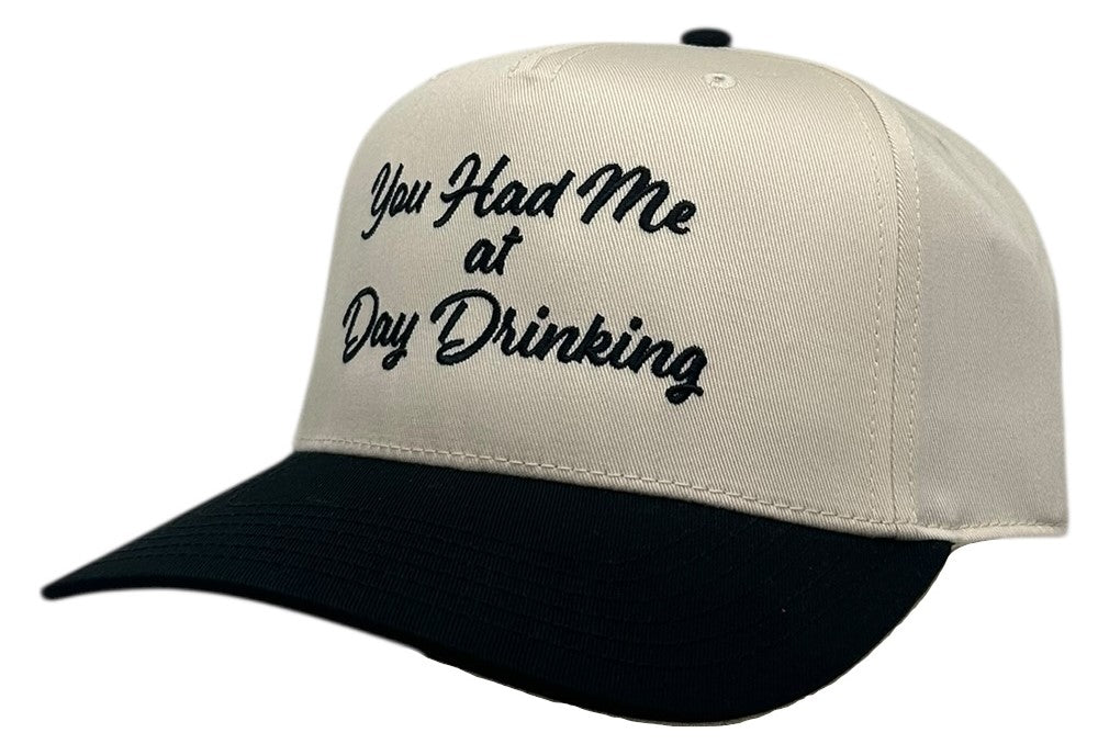 "You Had Me at Day Drinking" Black Two Tone Five Panel Cap