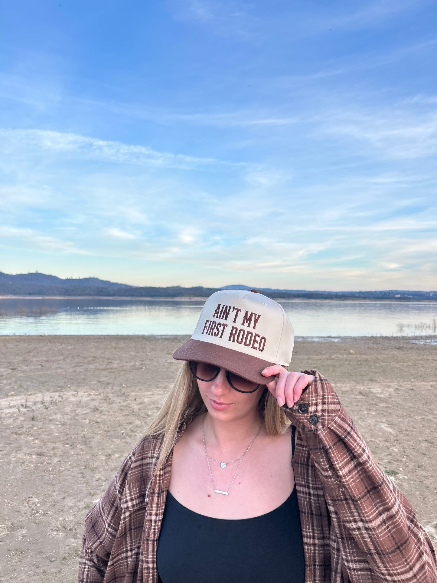 "Ain't My First Rodeo" Brown Two Tone Five Panel Cap