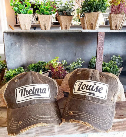 "Louise" Distressed Trucker Cap