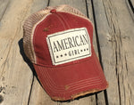 "American Girl" Distressed Trucker Cap