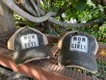 "Mom Of Boys" Distressed Trucker Cap
