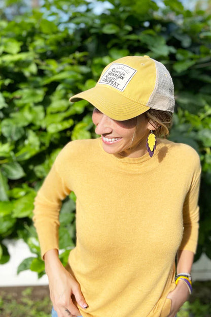 "Sunrise Sunburn Sunset Repeat"  Distressed Trucker Cap