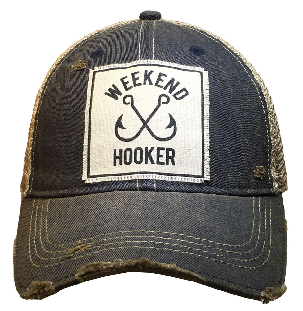 "Weekend Hooker" Distressed Trucker Cap