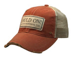 "Hold On Let Me Overthink This" Distressed Trucker Cap