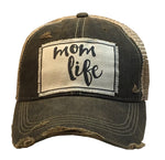 "Mom Life" Distressed Trucker Cap
