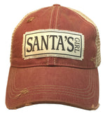 "Santa's Girl" Distressed Trucker Cap