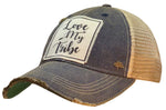"Love My Tribe" Distressed Trucker Cap
