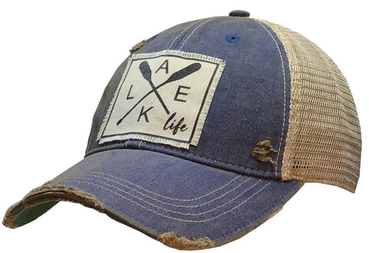 "Lake Life" Distressed Trucker Cap