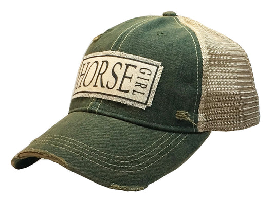 "Horse Girl" Distressed Trucker Cap