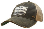"In My Defense I Was Left Unsupervised"  Distressed Trucker Cap