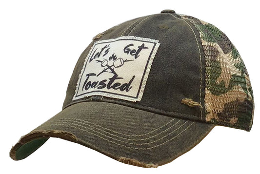 "Let's Get Toasted" Distressed Trucker Cap