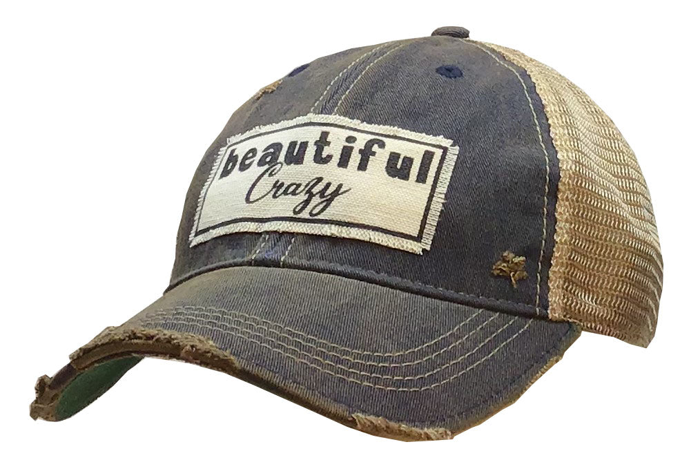 "Beautiful Crazy" Distressed Trucker Cap