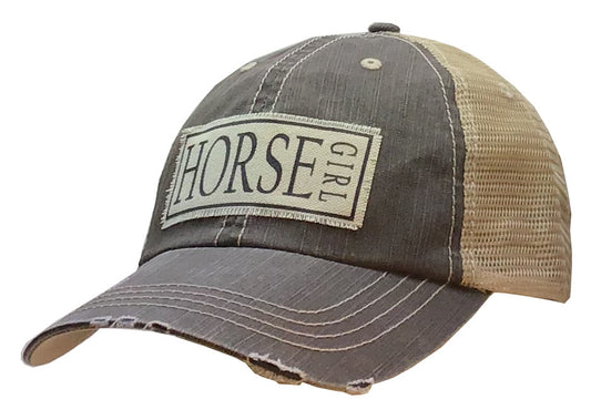 "Horse Girl" Distressed Trucker Cap