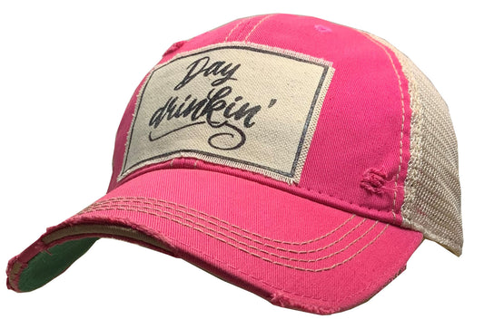 "Day Drinkin' " Distressed Trucker Cap