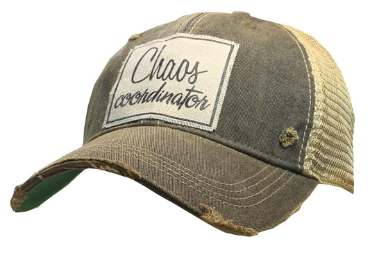 "Chaos Coordinator" Distressed Trucker Cap