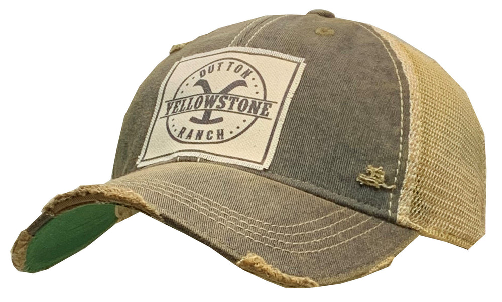 "Yellowstone Dutton Ranch"  Distressed Trucker Cap